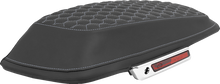 SADDLEMEN Saddlebag Lid Covers - Honeycomb - Silver Stitch - FLT/FLH '14-'25 L870-14-19005