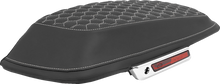 SADDLEMEN Saddlebag Lid Covers - Honeycomb - White Stitch - FLT/FLH '14-'25 L870-14-19006