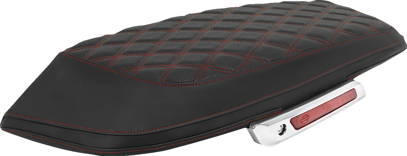 SADDLEMEN Saddlebag Lid Covers - Lattice - Red Stitch - FLH/FLT '23-'25 L870-23-18404
