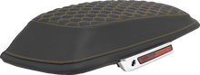 SADDLEMEN Saddlebag Lid Covers - Honeycomb - Gold Stitch - FLT/FLH '14-'25 L870-14-19007