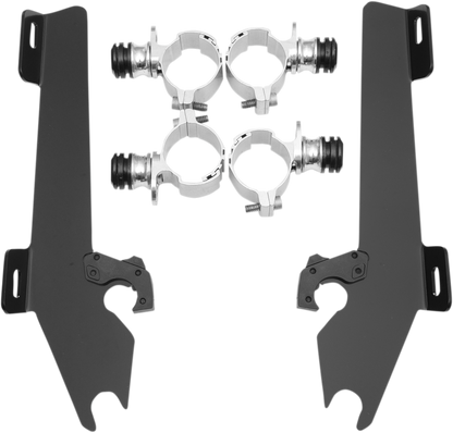 MEMPHIS SHADES Batwing Trigger Lock Mounting Kit - VT 1300CS - Black MEK1967