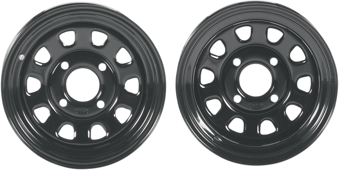 ITP Delta Steel Wheel - Front/Rear - Black - 12x7 - 4/137 - 4+3 1223053014B