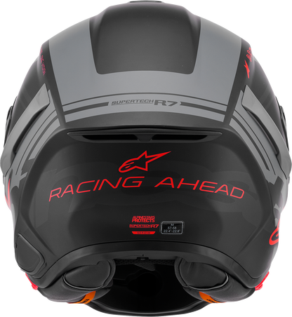 ALPINESTARS Supertech R7 Helmet - 22.06 - A-Core - Matte Black/Gray/Red - Medium 8203426-1653-M