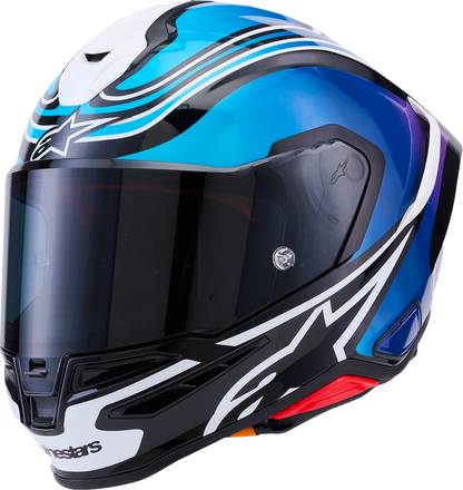 ALPINESTARS Supertech R7 Helmet - Zeal - 22.06 - Gloss Black/Blue/Pink Fluo/White - XS 8202826-1636-XS