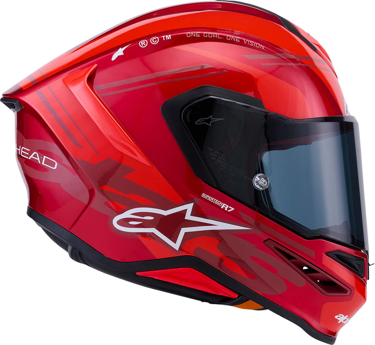 ALPINESTARS Supertech R7 Helmet - 22.06 - A-Core - Gloss Red/White - XS 8203426-3182-XS