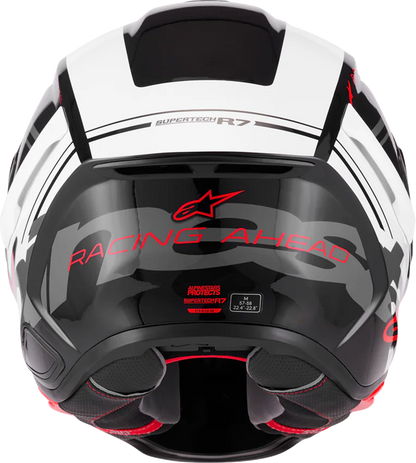 ALPINESTARS Supertech R7 Helmet - 22.06 - A-Core - Gloss Black/White/Red - XS 8203426-1353-XS