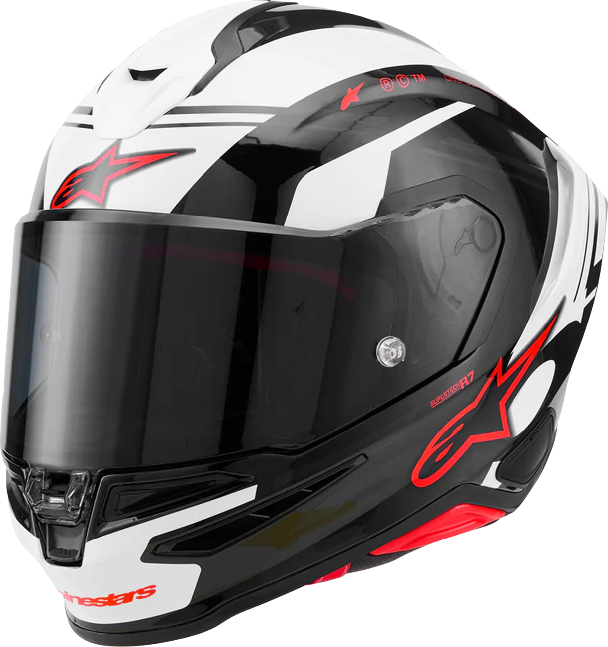 ALPINESTARS Supertech R7 Helmet - 22.06 - A-Core - Gloss Black/White/Red - Medium 8203426-1353-M