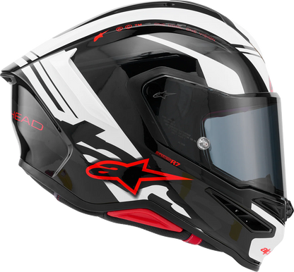 ALPINESTARS Supertech R7 Helmet - 22.06 - A-Core - Gloss Black/White/Red - XL 8203426-1353-XL