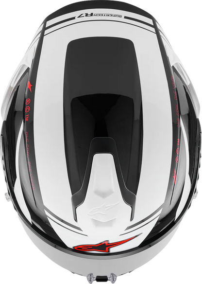 ALPINESTARS Supertech R7 Helmet - 22.06 - A-Core - Gloss Black/White/Red - Large 8203426-1353-L