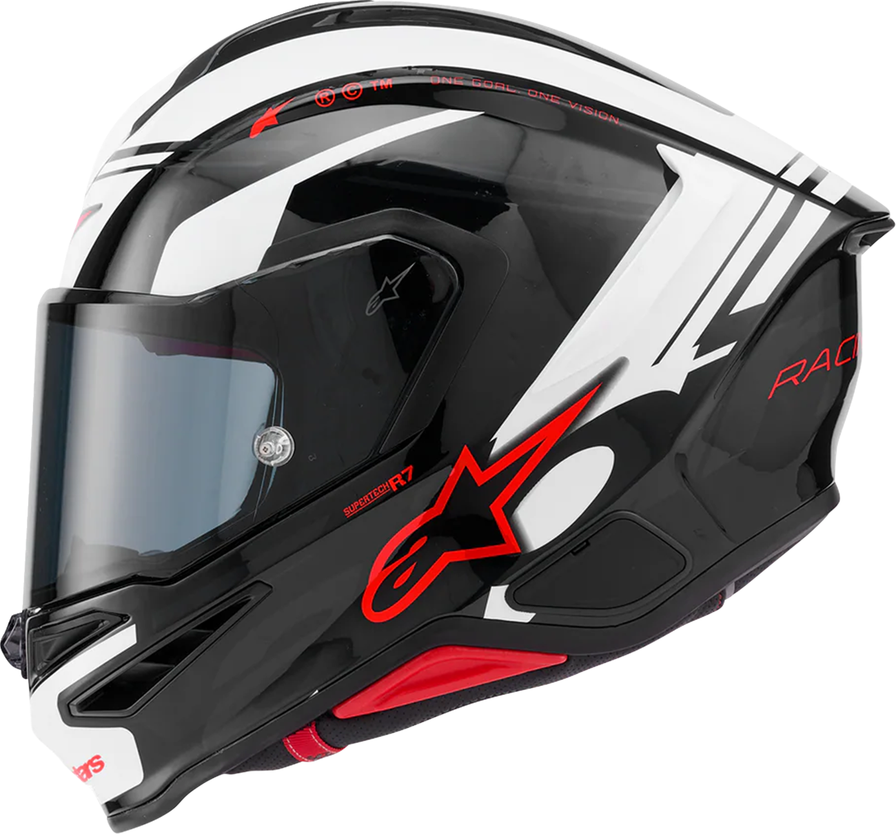 ALPINESTARS Supertech R7 Helmet - 22.06 - A-Core - Gloss Black/White/Red - XL 8203426-1353-XL
