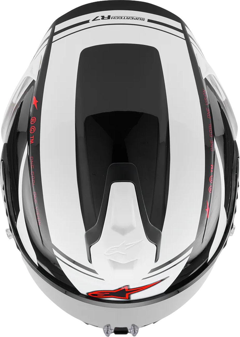 ALPINESTARS Supertech R7 Helmet - 22.06 - A-Core - Gloss Black/White/Red - XL 8203426-1353-XL