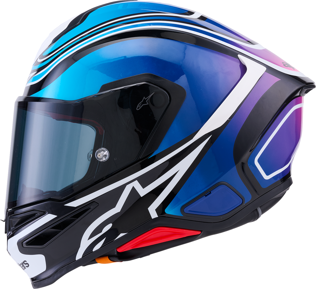 ALPINESTARS Supertech R7 Helmet - Zeal - 22.06 - Gloss Black/Blue/Pink Fluo/White - XL 8202826-1636-XL