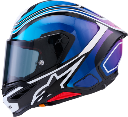 ALPINESTARS Supertech R7 Helmet - Zeal - 22.06 - Gloss Black/Blue/Pink Fluo/White - XL 8202826-1636-XL