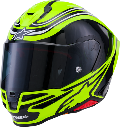 ALPINESTARS Supertech R7 Helmet - Zeal - 22.06 - Gloss Yellow Fluo/Black/White - Small 8202826-5021-S