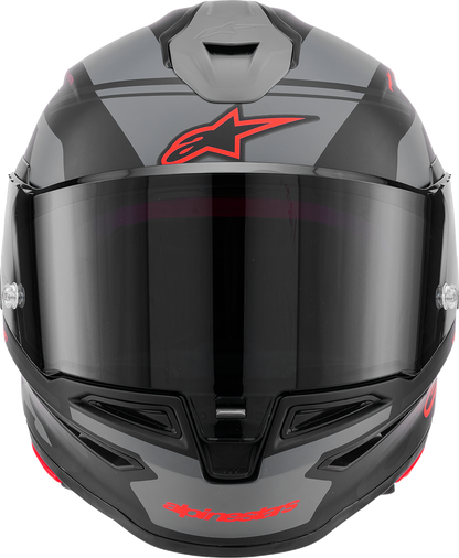 ALPINESTARS Supertech R7 Helmet - 22.06 - A-Core - Matte Black/Gray/Red - XS 8203426-1653-XS