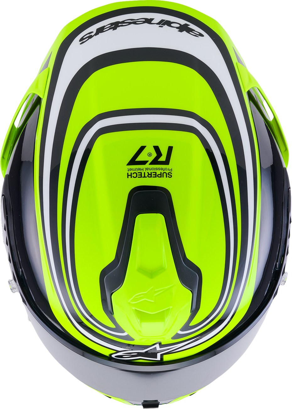 ALPINESTARS Supertech R7 Helmet - Zeal - 22.06 - Gloss Yellow Fluo/Black/White - XL 8202826-5021-XL