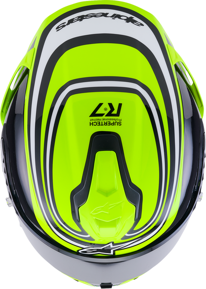 ALPINESTARS Supertech R7 Helmet - Zeal - 22.06 - Gloss Yellow Fluo/Black/White - XL 8202826-5021-XL