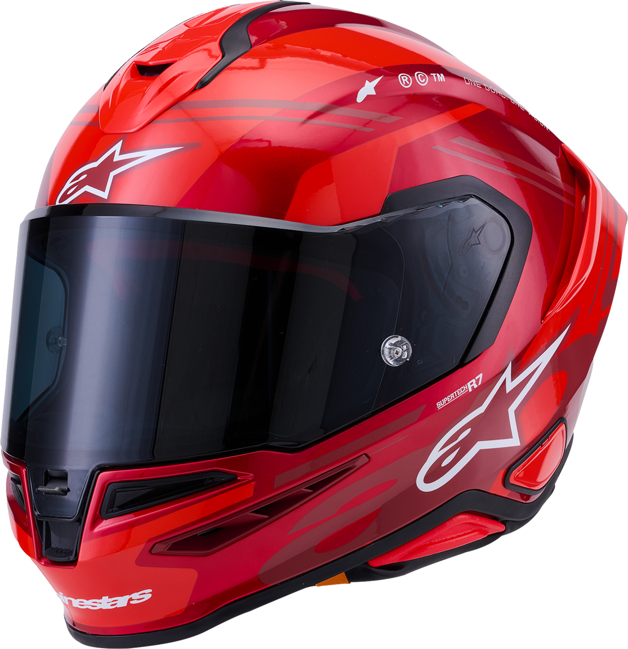 ALPINESTARS Supertech R7 Helmet - 22.06 - A-Core - Gloss Red/White - Large 8203426-3182-L