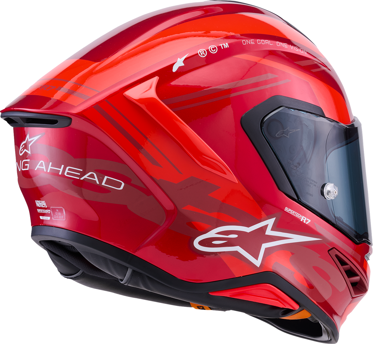 ALPINESTARS Supertech R7 Helmet - 22.06 - A-Core - Gloss Red/White - Small 8203426-3182-S