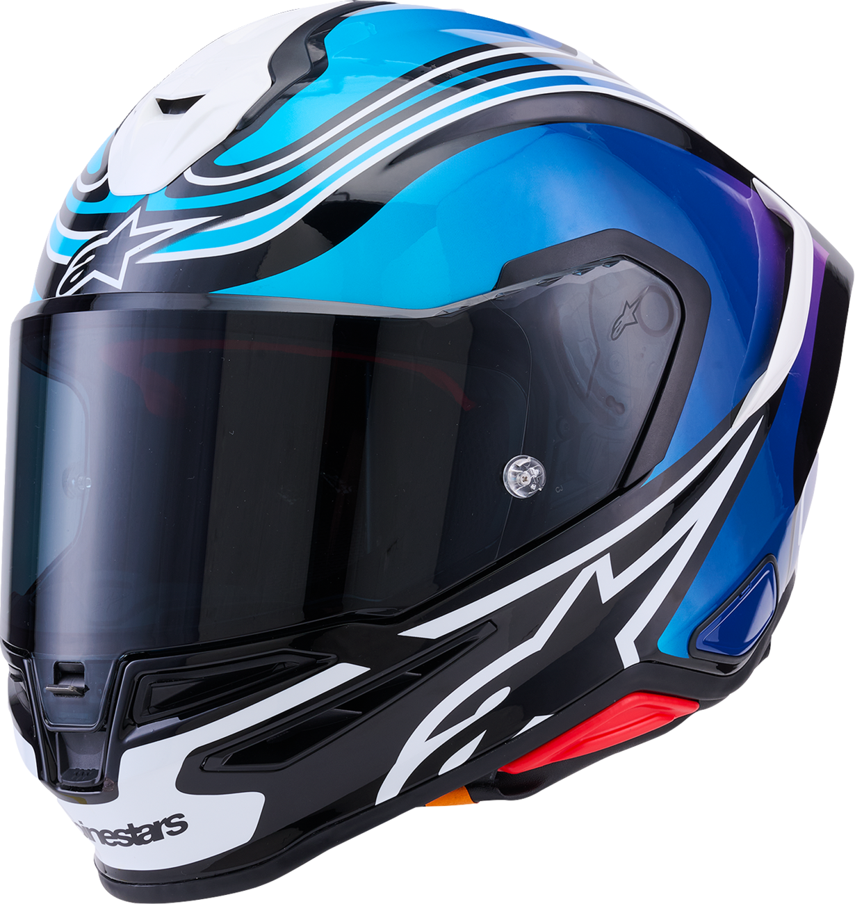 ALPINESTARS Supertech R7 Helmet - Zeal - 22.06 - Gloss Black/Blue/Pink Fluo/White - 2XL 8202826-1636-2XL