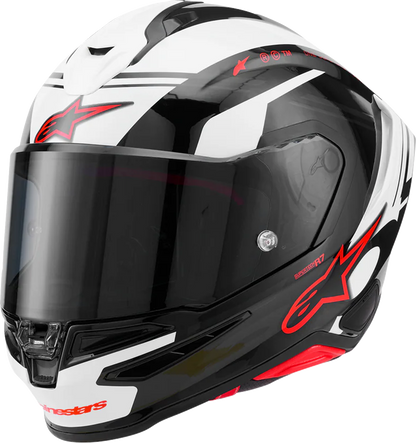 ALPINESTARS Supertech R7 Helmet - 22.06 - A-Core - Gloss Black/White/Red - Small 8203426-1353-S