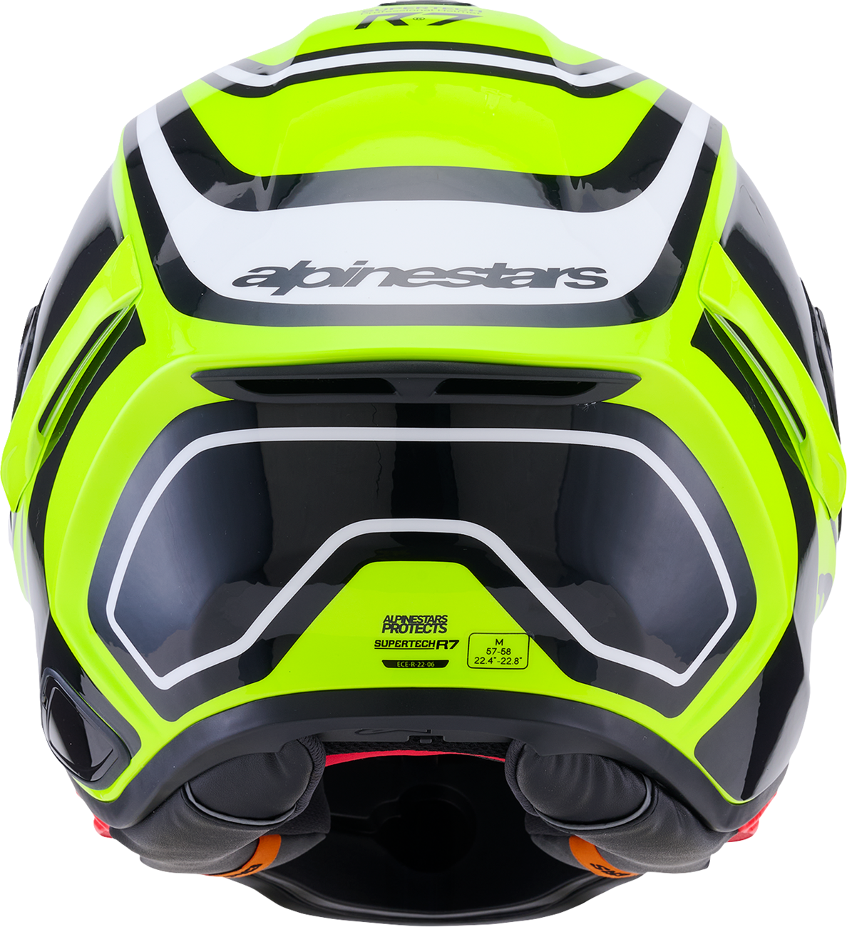 ALPINESTARS Supertech R7 Helmet - Zeal - 22.06 - Gloss Yellow Fluo/Black/White - 2XL 8202826-5021-2XL