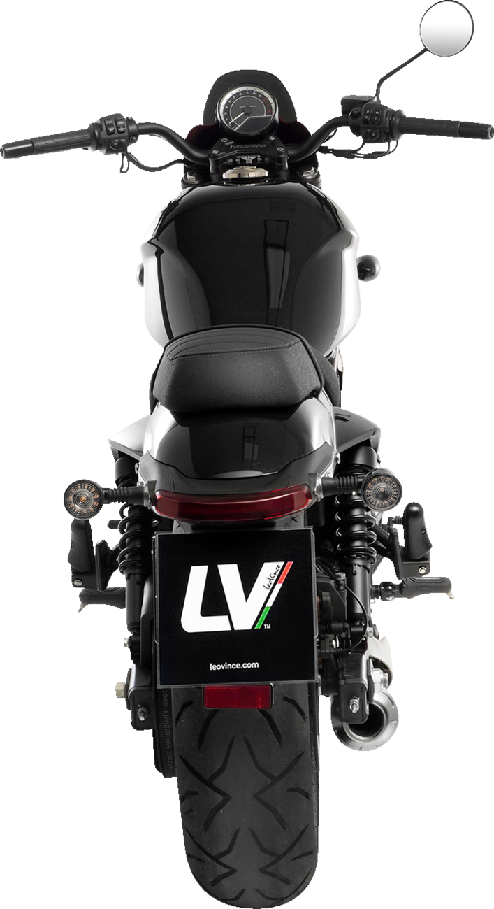 LEOVINCE Classic Racer Slip-On Muffler - Black - Claibro 700 15012BU
