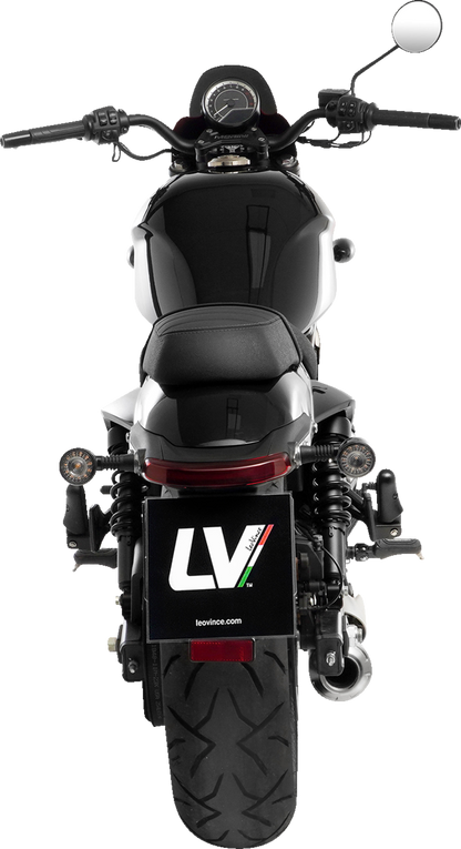 LEOVINCE Classic Racer Slip-On Muffler - Black - Claibro 700 15012BU