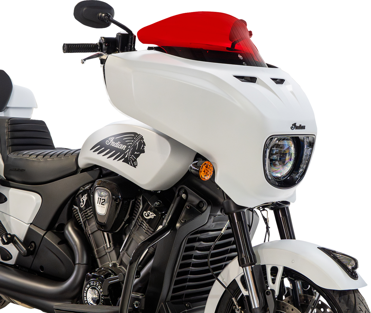 KLOCK WERKS Windshield - 9" - Red - Chieftain PowerPlus/Roadmaster PowerPlus KWW-04-0651