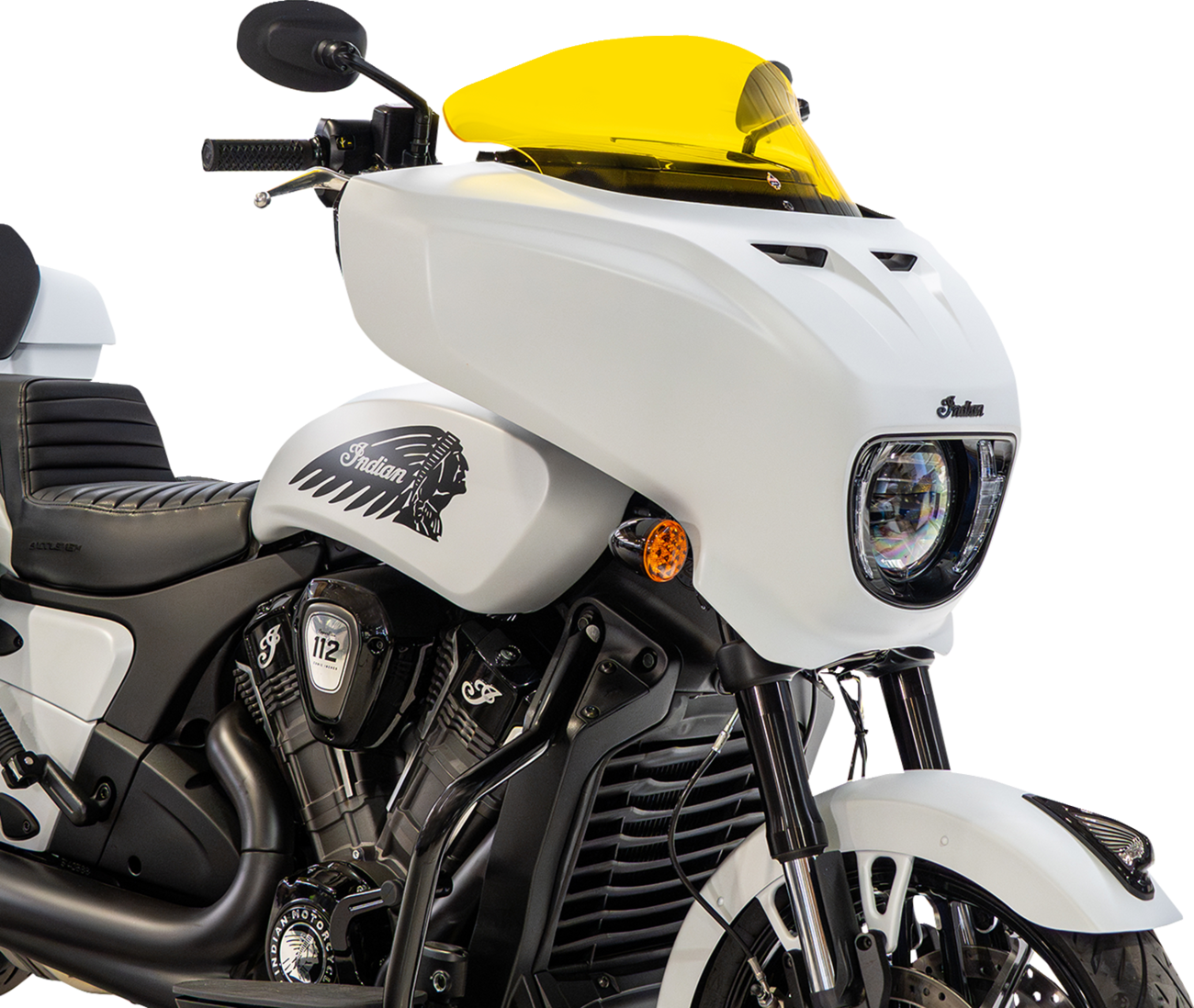 KLOCK WERKS Windshield - 9" - Yellow - Chieftain PowerPlus/Roadmaster PowerPlus KWW-04-0653