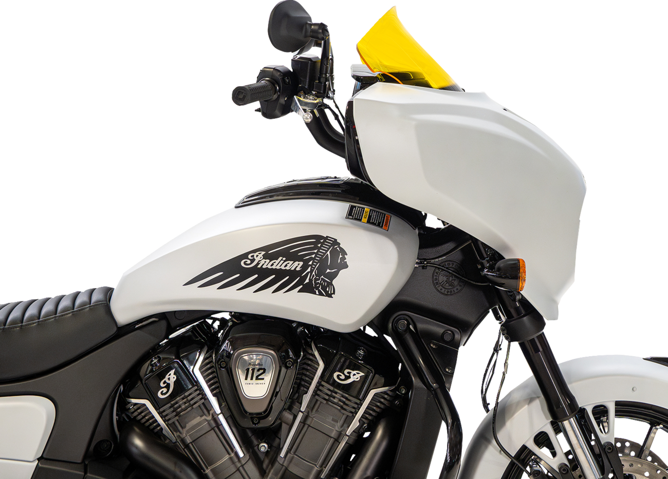 KLOCK WERKS Windshield - 9" - Yellow - Chieftain PowerPlus/Roadmaster PowerPlus KWW-04-0653