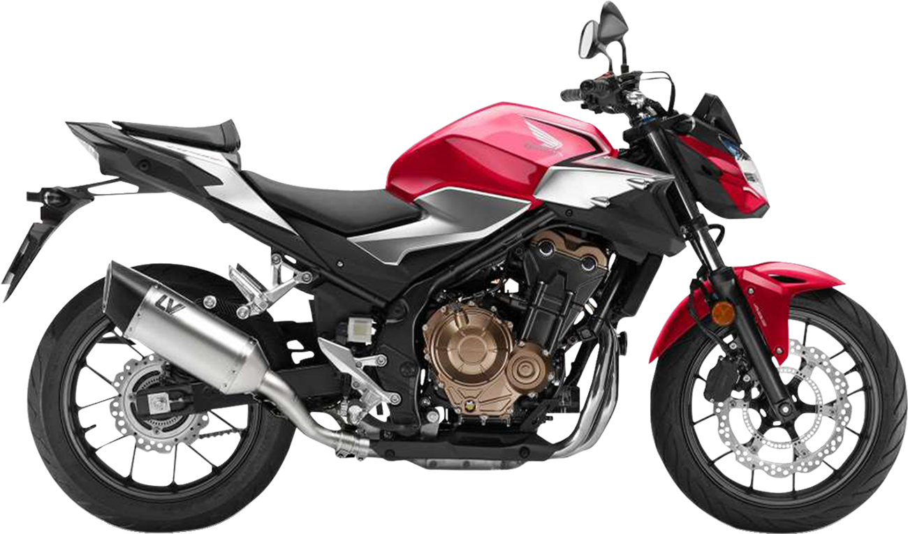 LEOVINCE LV-14 R Slip-On Muffler - Stainless Steel - CB/CBR 500 F/R/X 15634U
