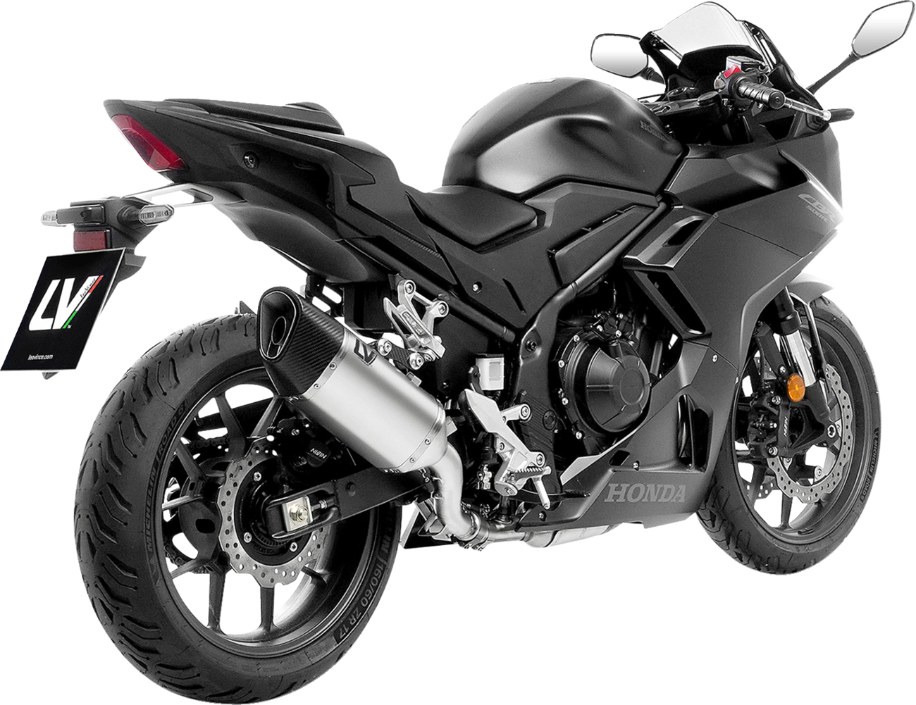 LEOVINCE LV-14 R Slip-On Muffler - Titanium - CB/CBR 500 F/R/X 15634TU