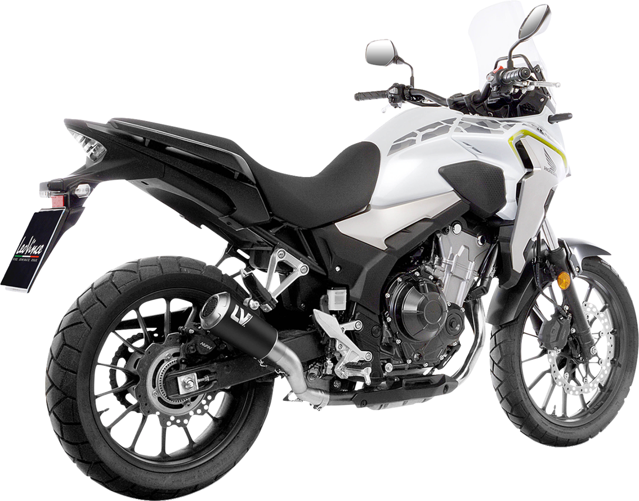LEOVINCE LV-10 Slip-On Muffler - Black Stainless Steel - CB/CBR 500 F/R/X 15273BU