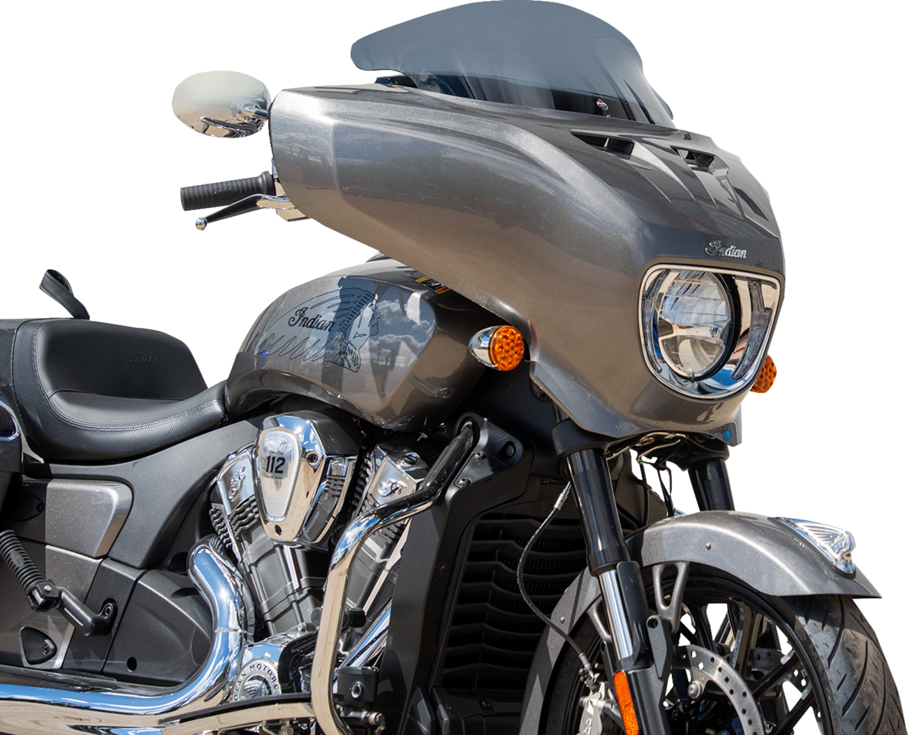 KLOCK WERKS Flare® Windshield - 9" Dark Smoke - Chieftain PowerPlus/Roadmaster PowerPlus KWW-04-0645-DS