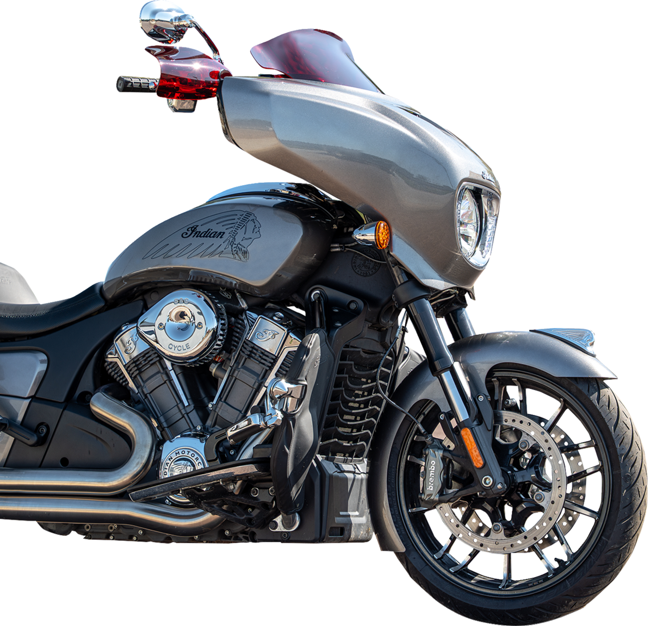 KLOCK WERKS Flare® Handguards for Indian - Red KWS-04-0622