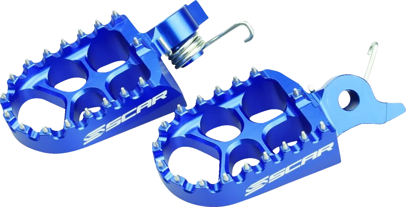 SCAR RACING Evo Foot Pegs - Blue - Yamaha YZ/WR S1512B