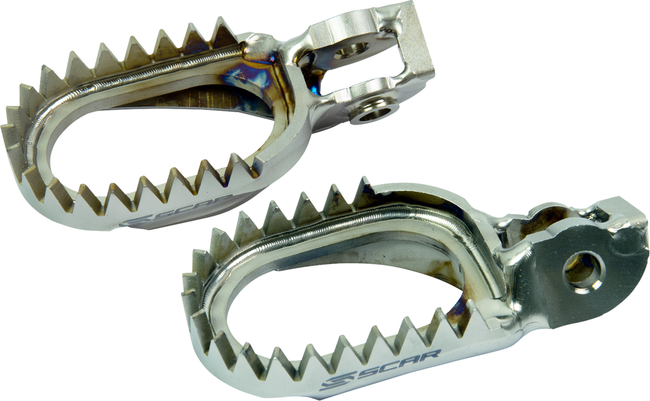 SCAR RACING Anti-Mud Foot Pegs - Titanium - Stark Varg S8516AM
