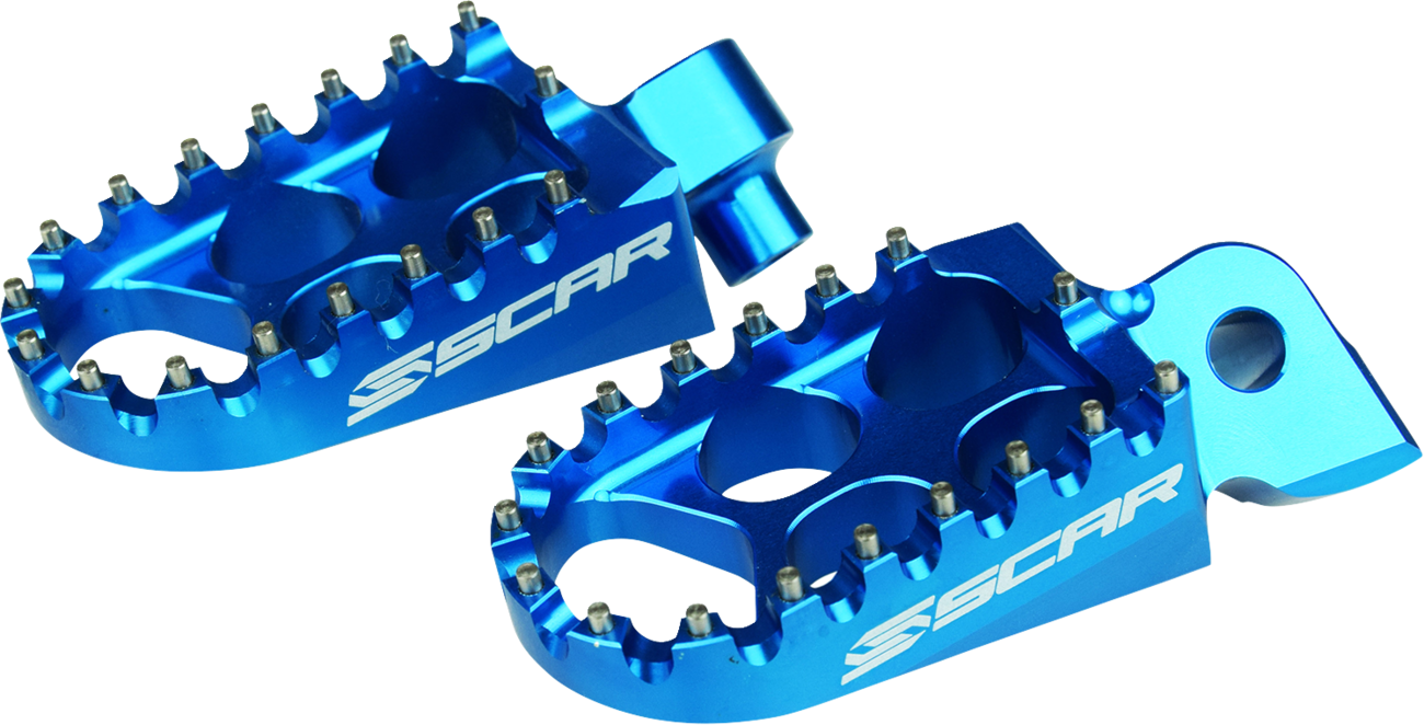 SCAR RACING Standard Foot Pegs - Blue - Yamaha YZ/WR/Tenere S1211B