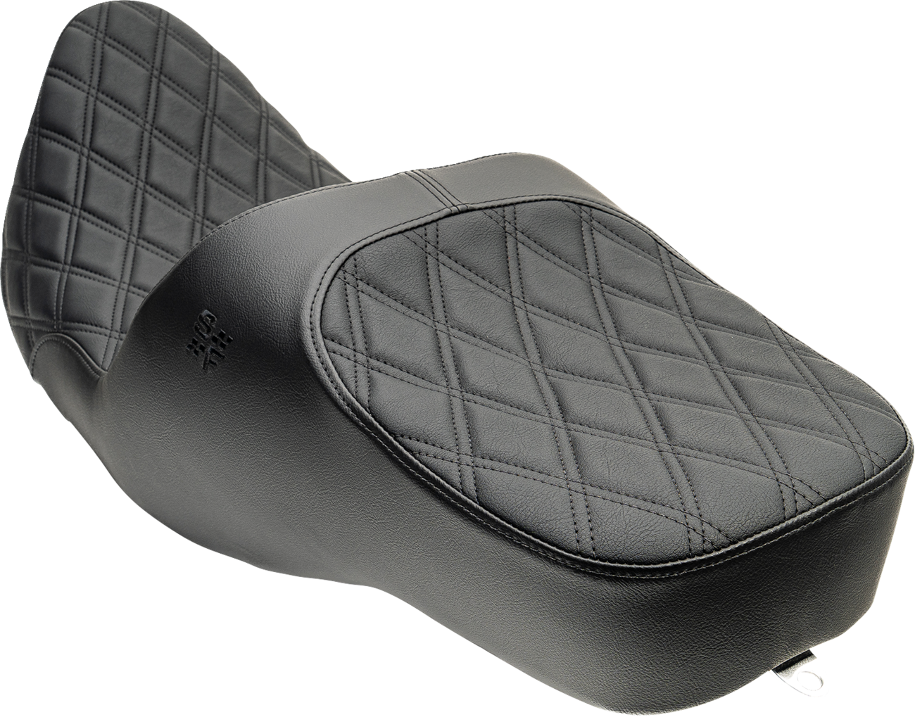 SLYFOX Chariot Seat - Black Double Diamond Stitch - Black Logo - FLH/FLT '09-'23.5 4723C