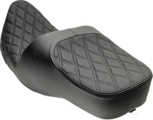 SLYFOX Chariot Seat - Black Double Diamond Stitch - Black Logo - FLH/FLT '09-'23.5 4723C