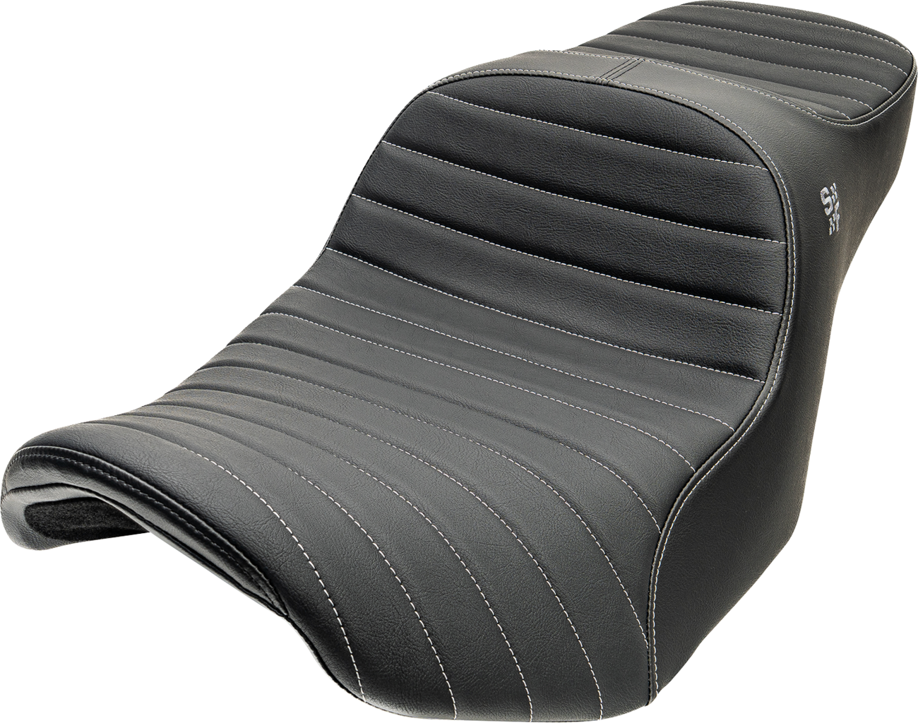 SLYFOX Chariot Seat - Silver Classic Stitch - Silver Logo - FLH/FLT '23.5-'26 4729B