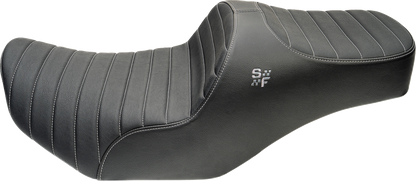 SLYFOX Chariot Seat - Silver Classic Stitch - Silver Logo - FLH/FLT '23.5-'26 4729B