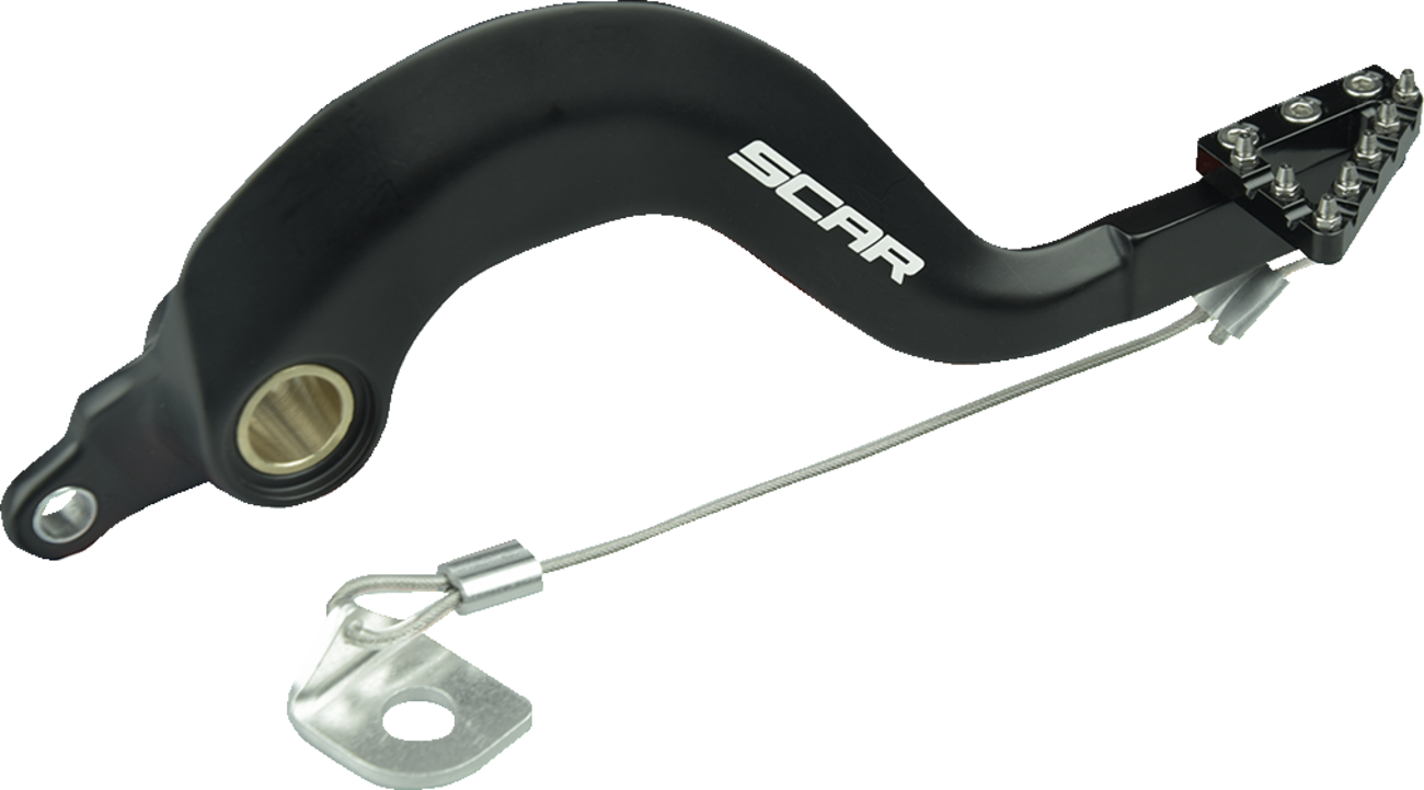 SCAR RACING Rear Brake Pedal - Black - Yamaha YZ 125/250 RBP101BK