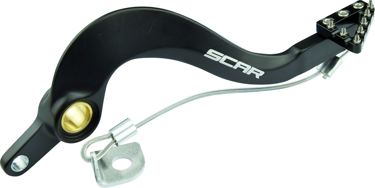 SCAR RACING Rear Brake Pedal - Black - Yamaha YZ/WR RBP103BK