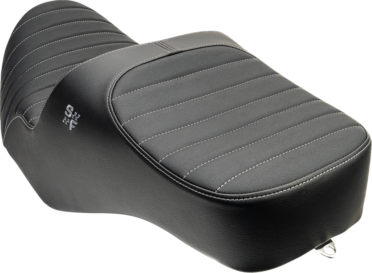 SLYFOX Chariot Seat - Silver Classic Stitch - Silver Logo - FLH/FLT '23.5-'26 4729B