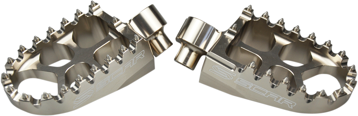 SCAR RACING Evo Foot Pegs - Titanium S5510T