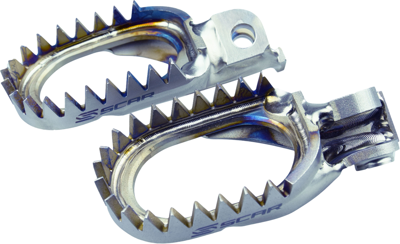 SCAR RACING Anti-Mud Foot Pegs - Titanium - Beta/Gas Gas/Husaberg/Husqvarna/KTM/Sherco S5516AM