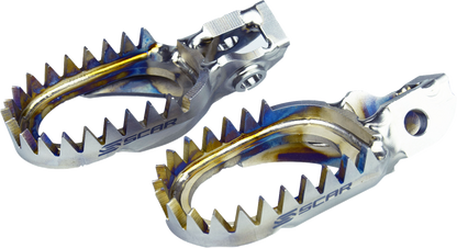 SCAR RACING Anti-Mud Foot Pegs - Titanium - KTM/Husqvarna/Gas Gas S5517AM