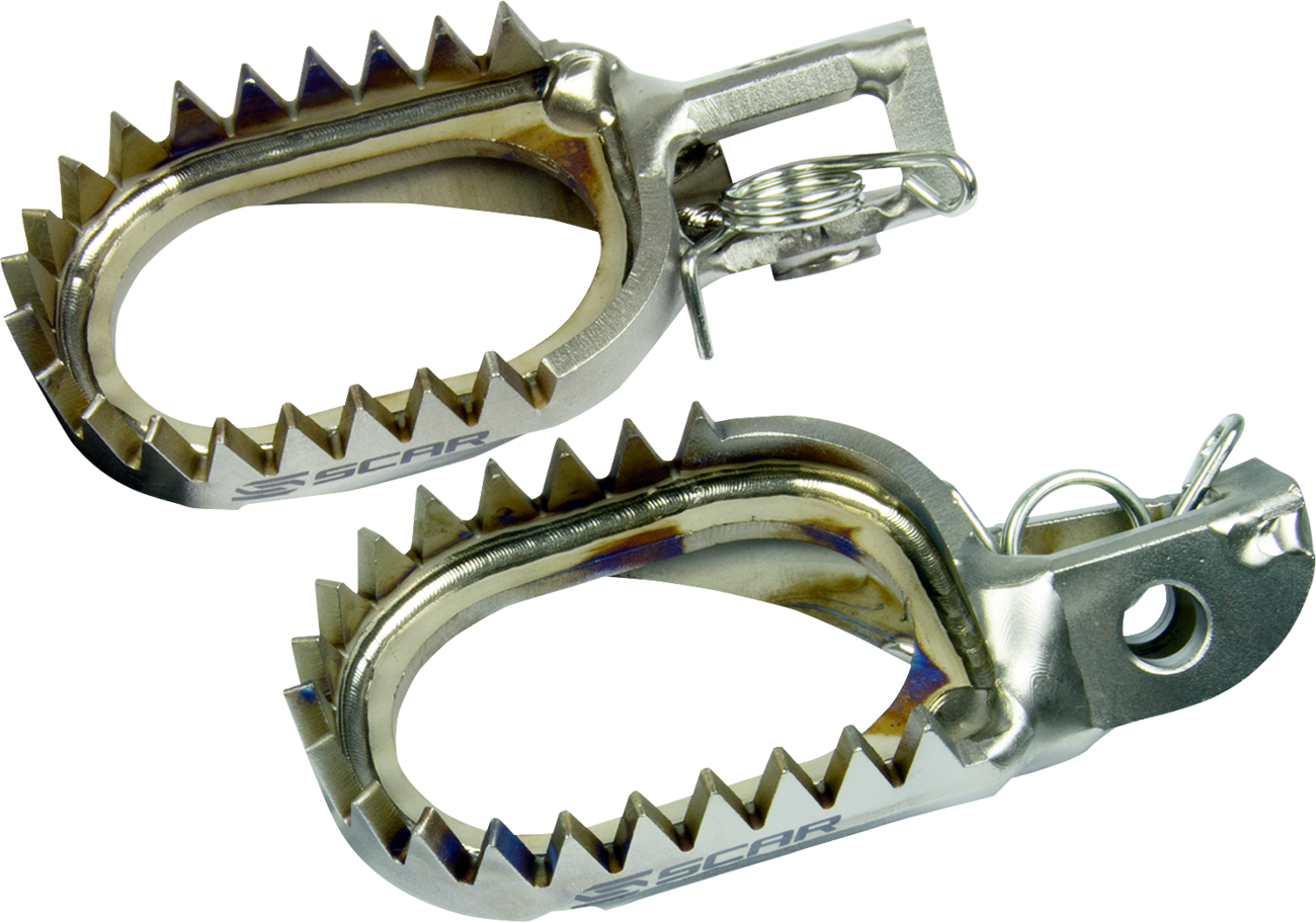 SCAR RACING Anti-Mud Foot Pegs - Titanium - Beta RR/RX S7516AM